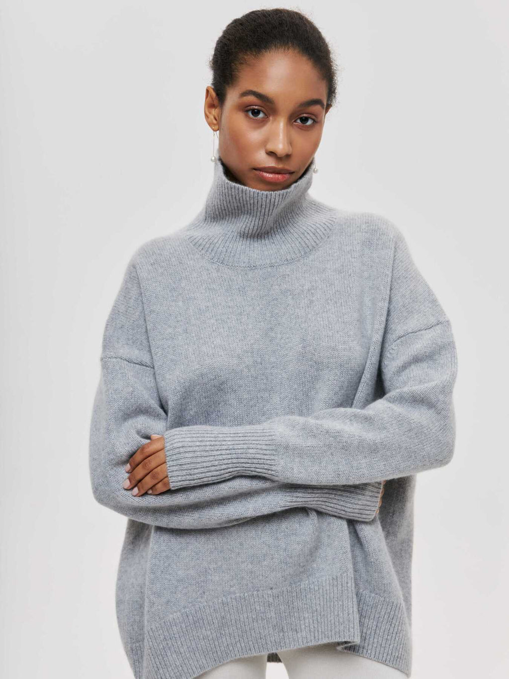 Women's Turtleneck Jumper – Orange