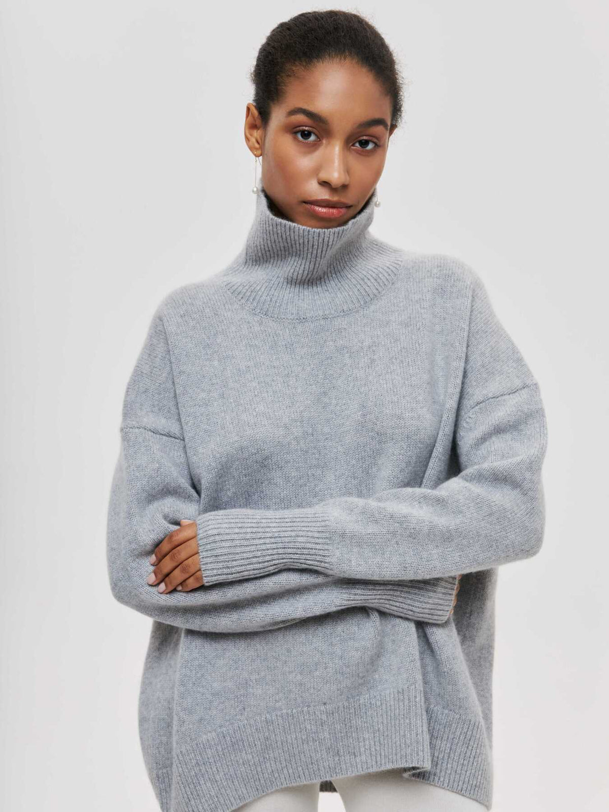 Women's Turtleneck Jumper – Orange