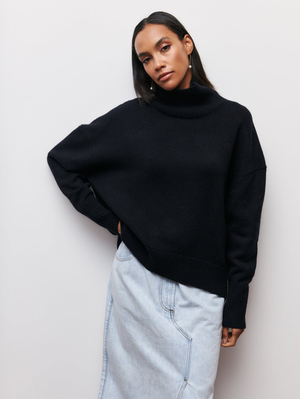 Women's Turtleneck Jumper – Orange