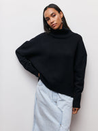 Women's Turtleneck Jumper – Orange