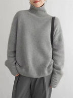 Women's Turtleneck Jumper – Beige