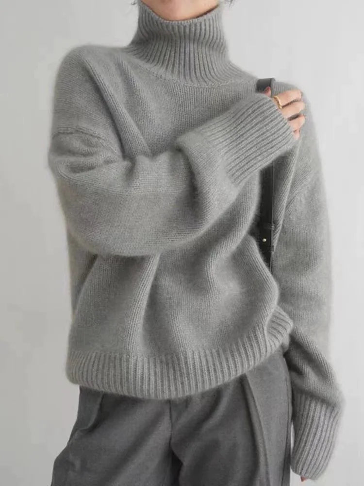 Women's Turtleneck Jumper – Beige