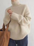 Women's Turtleneck Jumper – Beige