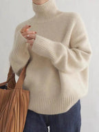 Women's Turtleneck Jumper – Beige