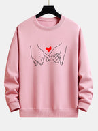 Men's Printed Crew Neck Sweatshirt – Relaxed Fit Cotton Blend Pullover