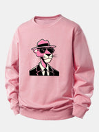 Men's Relaxed Fit Graphic Crew Neck Sweatshirt