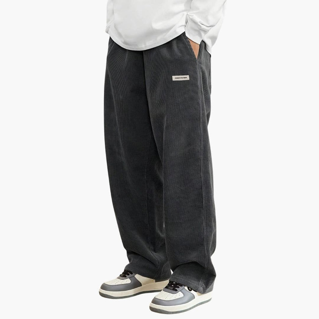 Men's Wide-Leg Corduroy Trousers – Retro Cut