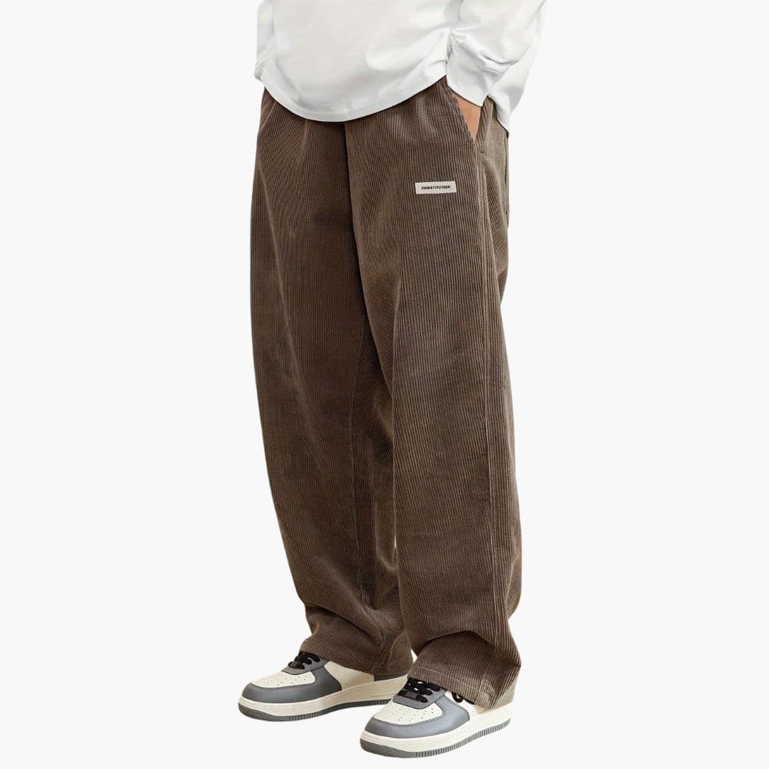 Men's Wide-Leg Corduroy Trousers – Retro Cut