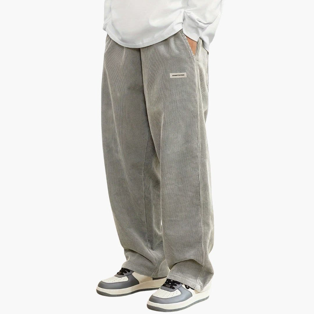 Men's Wide-Leg Corduroy Trousers – Retro Cut