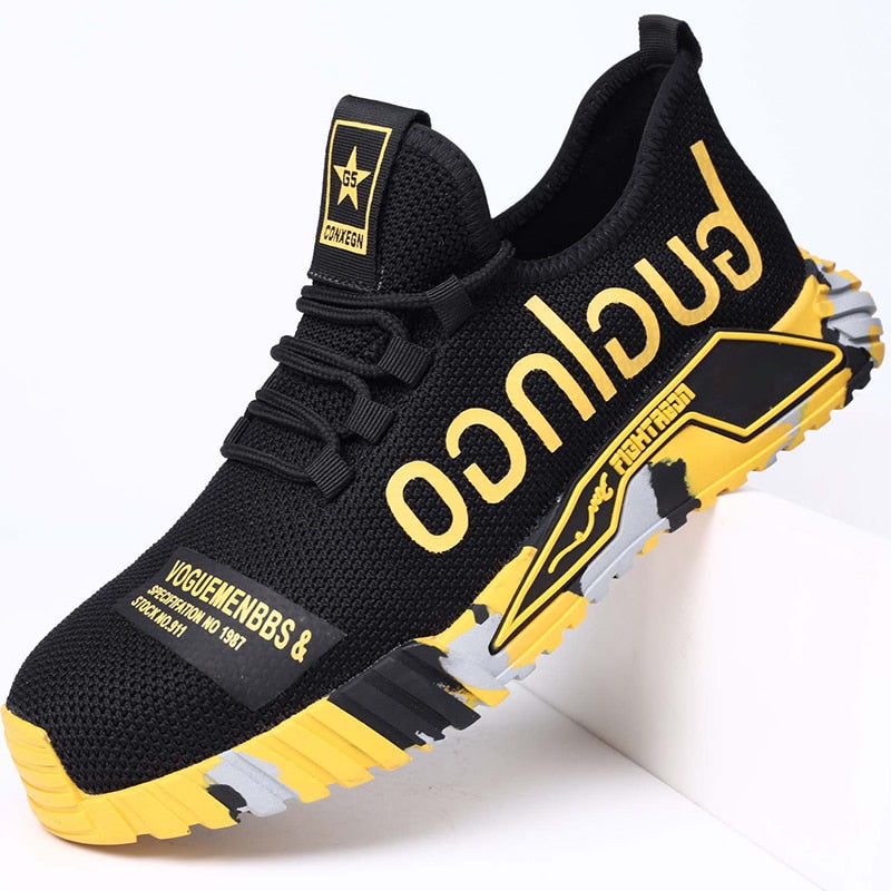 Men's Lightweight Safety Trainers – Breathable Steel-Toe Work Shoes