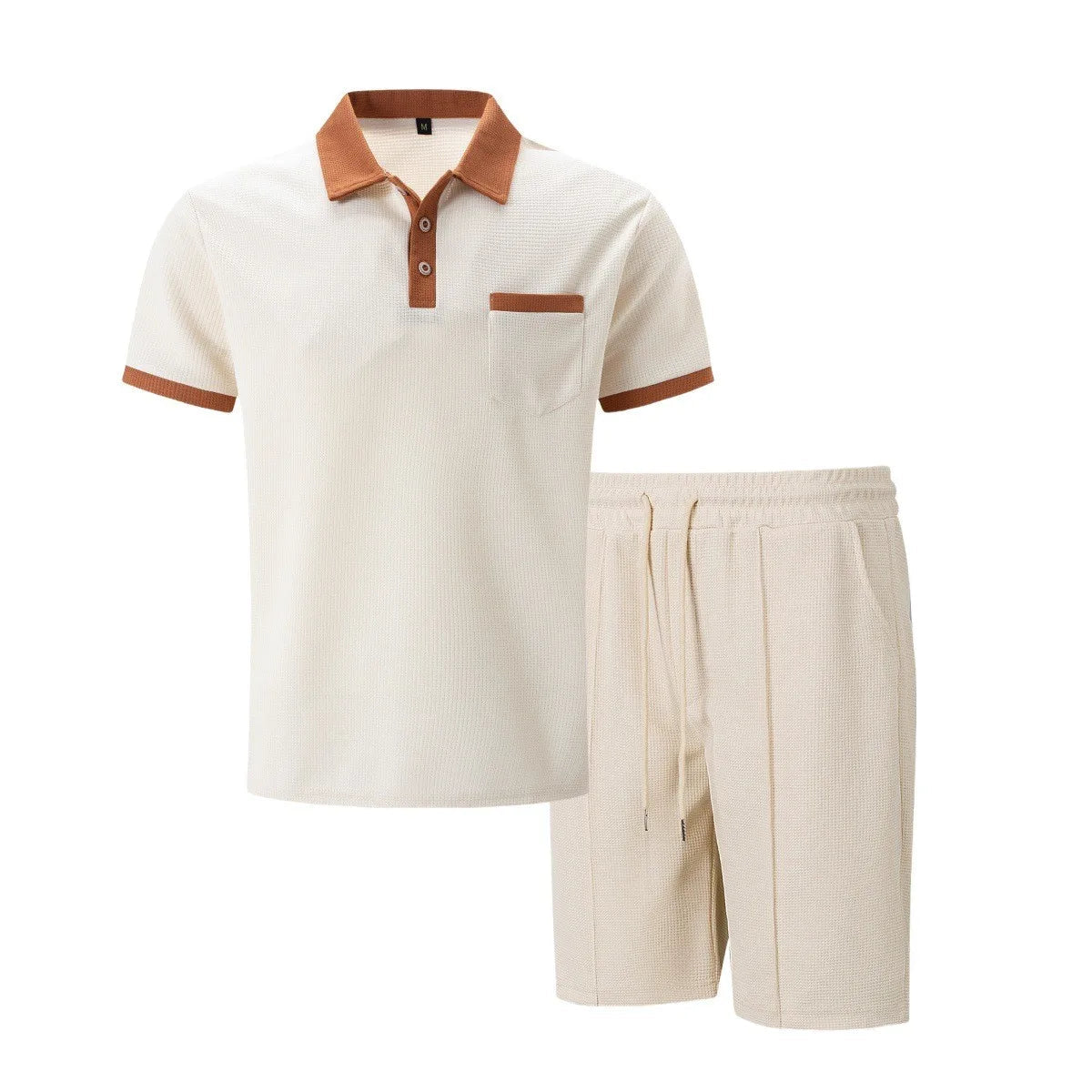 Men's Coordinated Polo Set with Contrast Trim