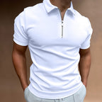 Men's Zip-Neck Polo Shirt – 7 Colours