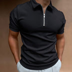 Men's Zip-Neck Polo Shirt – 7 Colours