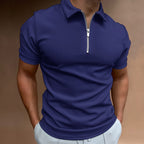 Men's Zip-Neck Polo Shirt – 7 Colours