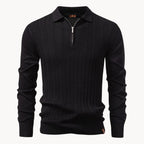 Men's Zip-neck Polo Shirt – Olive Green