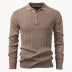 Men's Zip-neck Polo Shirt – Olive Green