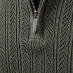 Men's Zip-neck Polo Shirt – Olive Green