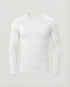 Men's Slim Fit Long Sleeve Athletic Top – Textured Crew Neck Stretch Shirt