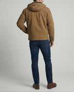 Men's Fleece-Lined Hooded Jacket with Zip Front