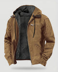 Men's Fleece-Lined Hooded Jacket with Zip Front