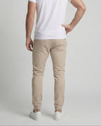 Men's Tapered Joggers with Zip Pockets and Biker Panels