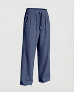 Men's Relaxed linen-look Blend Trousers with Drawstring Waist