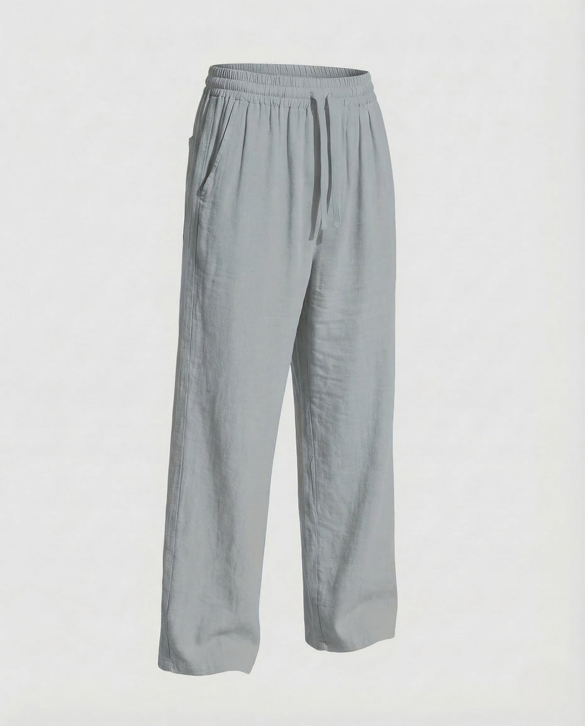 Men's Relaxed linen-look Blend Trousers with Drawstring Waist