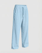Men's Relaxed linen-look Blend Trousers with Drawstring Waist