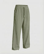 Men's Relaxed linen-look Blend Trousers with Drawstring Waist