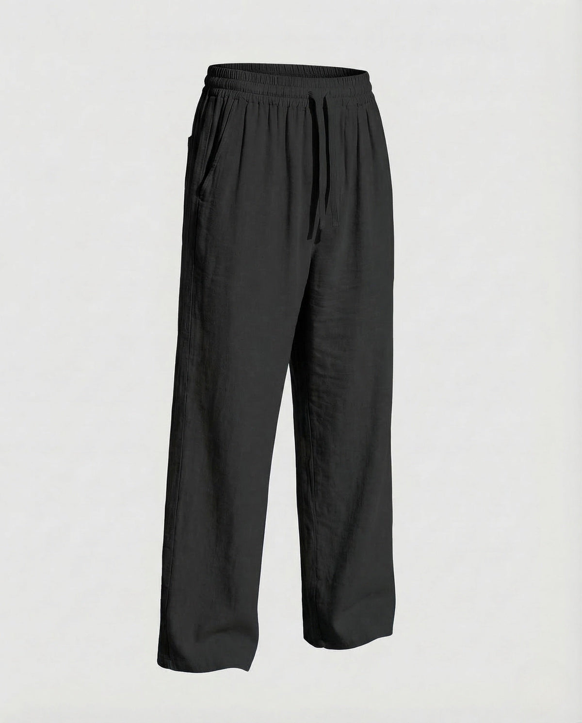 Men's Relaxed linen-look Blend Trousers with Drawstring Waist