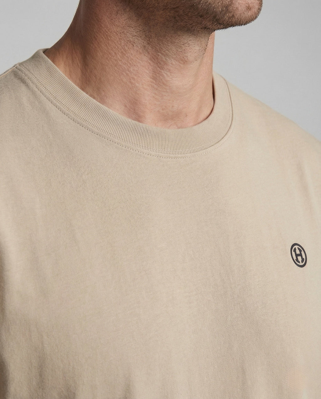 Men's Oversized Cotton Blend T-Shirt with Dropped Shoulders