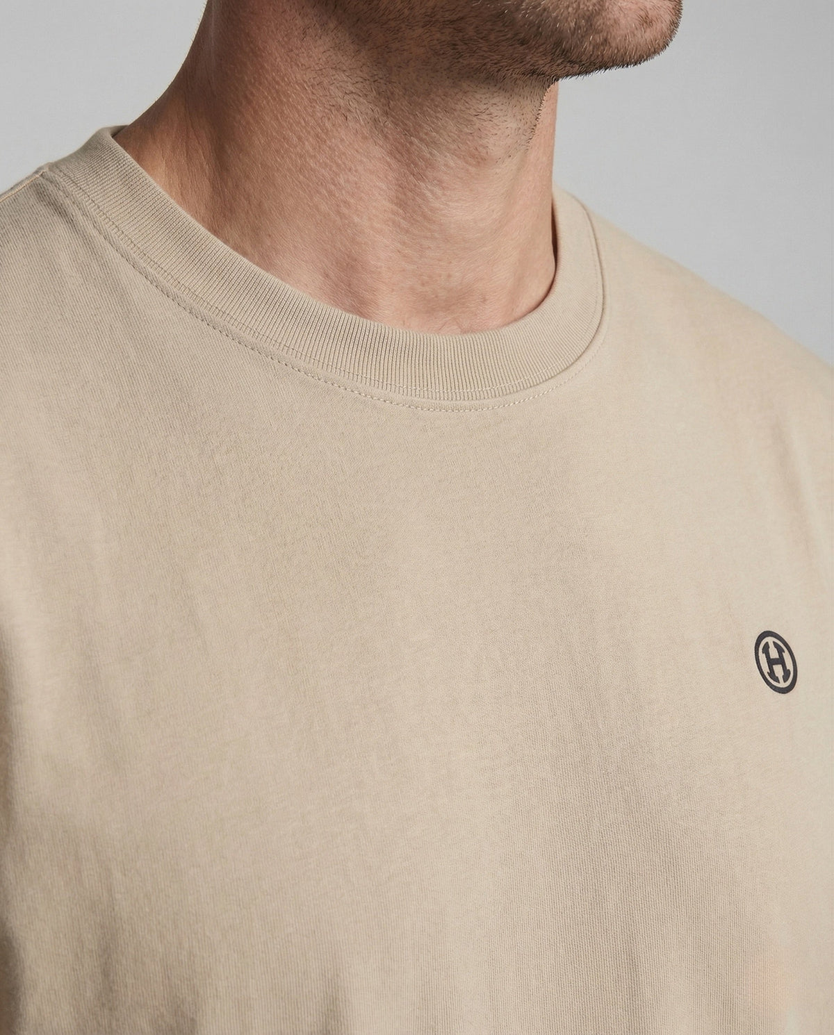 Men's Oversized Cotton Blend T-Shirt with Dropped Shoulders