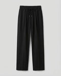 Men's Cotton Blend Drawstring Trousers with Front Pleats
