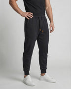 Men's Tapered Joggers with Curved Panel Seams and Drawstring Waist