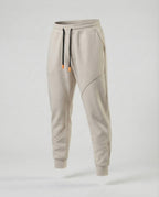 Men's Tapered Joggers with Curved Panel Seams and Drawstring Waist