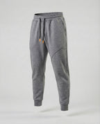Men's Tapered Joggers with Curved Panel Seams and Drawstring Waist