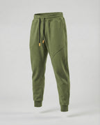 Men's Tapered Joggers with Curved Panel Seams and Drawstring Waist