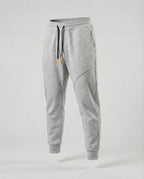 Men's Tapered Joggers with Curved Panel Seams and Drawstring Waist