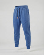 Men's Tapered Joggers with Curved Panel Seams and Drawstring Waist