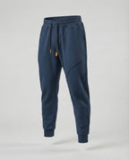 Men's Tapered Joggers with Curved Panel Seams and Drawstring Waist