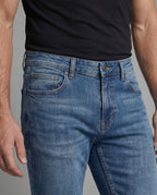 Men's Slim Fit Jeans with Classic Pockets and Belt Loops