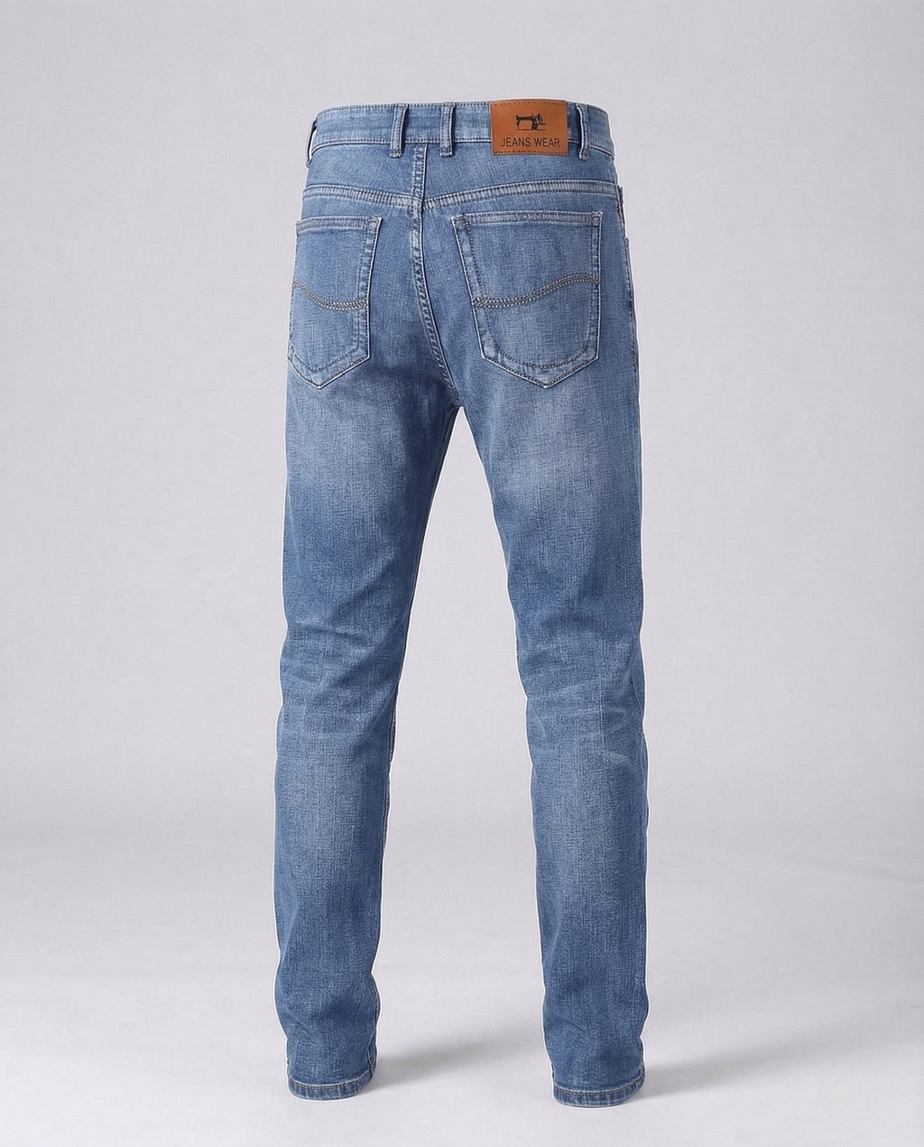 Men's Slim Fit Jeans with Classic Pockets and Belt Loops