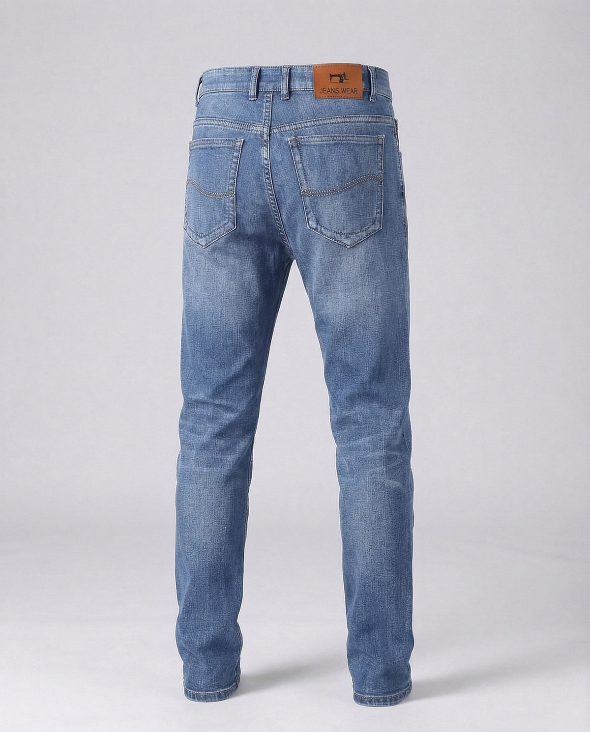 Men's Slim Fit Jeans with Classic Pockets and Belt Loops