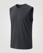Men's Sleeveless Crew Neck Tank Top – Athletic Casual Muscle Shirt