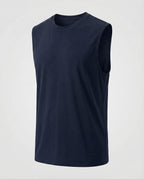 Men's Sleeveless Crew Neck Tank Top – Athletic Casual Muscle Shirt