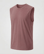 Men's Sleeveless Crew Neck Tank Top – Athletic Casual Muscle Shirt