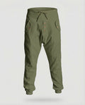 Men's Harem Trousers with Drop Crotch and Drawstring Waist