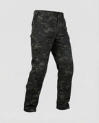 Men's Tactical Cargo Trousers with Reinforced Knee Panels and Flap Pockets