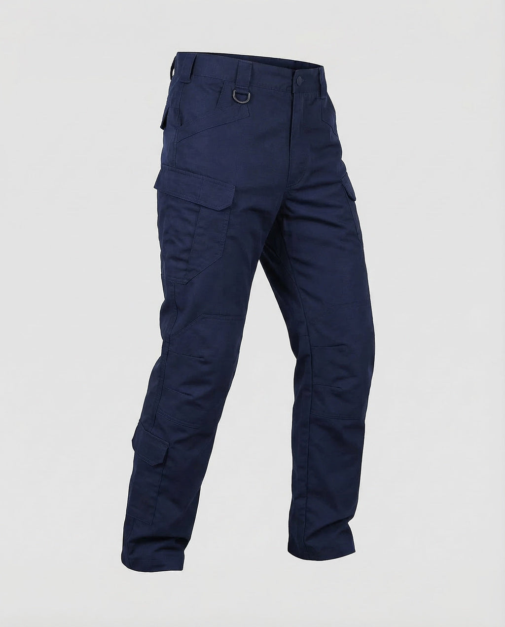 Men's Tactical Cargo Trousers with Reinforced Knee Panels and Flap Pockets
