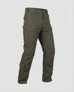 Men's Tactical Cargo Trousers with Reinforced Knee Panels and Flap Pockets